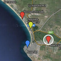 Карта отелей, гостиниц и баз отдыха в Анапе